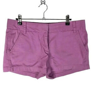 J. Crew Purple Broken In Flat Front Chino Shorts 6